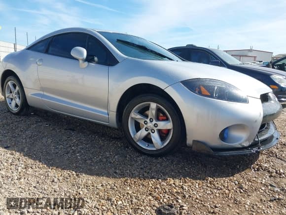 ✅ 2007 Mitsubishi Eclipse GS • VIN: 4A3AK24F47E026040 • Lot: 43714756. Listed on IAAI with 195,964 mi. Free auction sales archive from the USA and detailed vehicle history report at DreamBid. Image 1.