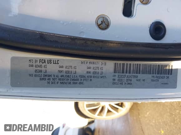 2018 Dodge Challenger T/A 392 с VIN 2C3CDZFJ6JH279560, выставлен на аукционе IAAI как лот 43373624 с пробегом 68 221 миль миль и . История ставок и продаж доступна на DreamBid. Изображение 9.