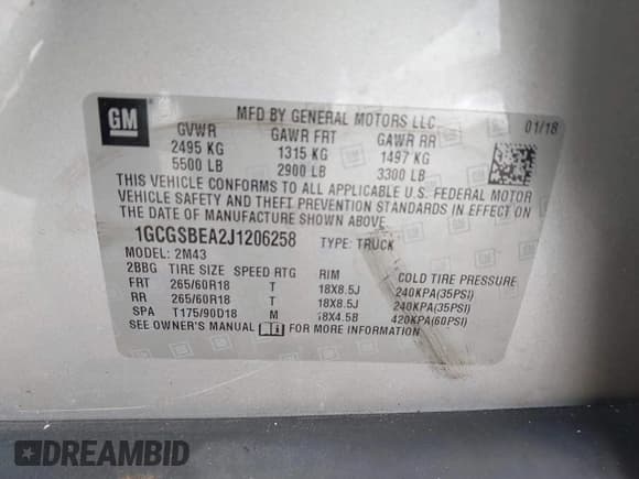 ✅ 2018 Chevrolet Colorado 2WD Work Truck • VIN: 1GCGSBEA2J1206258 • Lot: 43564281. Wystawiony na IAAI z przebiegiem 127 524 mil. Bezpłatny archiwum sprzedaży aukcyjnych z USA i szczegółowy raport historii pojazdu na DreamBid. Zdjęcie 9.