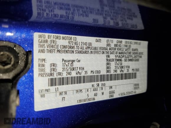 ✅ 2015 Ford Focus Titanium • VIN: 1FADP3J27FL357798 • Lot: 82706505. Wystawiony na Copart z przebiegiem Nie podano. Bezpłatny archiwum sprzedaży aukcyjnych z USA i szczegółowy raport historii pojazdu na DreamBid. Zdjęcie 12.