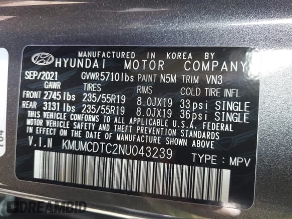 ✅ 2022 Genesis GV70 Sport • VIN: KMUMCDTC2NU043239 • Lot: 43229971. Wystawiony na IAAI z przebiegiem Nie podano. Bezpłatny archiwum sprzedaży aukcyjnych z USA i szczegółowy raport historii pojazdu na DreamBid. Zdjęcie 9.