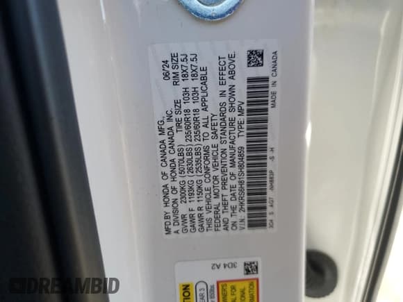 ✅ 2025 Honda CR-V Sport-L • VIN: 2HKRS6H81SH804859 • Lot: 84948135. Listed on Copart with 14,120 mi. Free auction sales archive from the USA and detailed vehicle history report at DreamBid. Image 13.