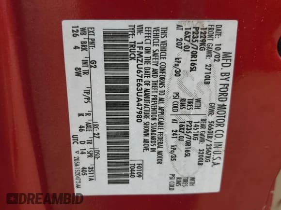 ✅ 2003 Ford Explorer Sport Trac XLS • VIN: 1FMZU67E63UA47980 • Lot: 80807165. Wystawiony na Copart z przebiegiem 165 574 mil. Bezpłatny archiwum sprzedaży aukcyjnych z USA i szczegółowy raport historii pojazdu na DreamBid. Zdjęcie 12.