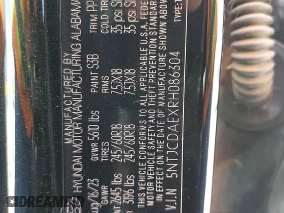 2024 Hyundai Santa Cruz SEL с VIN 5NTJCDAEXRH086304, выставлен на аукционе Copart как лот 71796694 с пробегом 6 944 миль миль и Списание • Salvage title. История ставок и продаж доступна на DreamBid. Изображение 12.