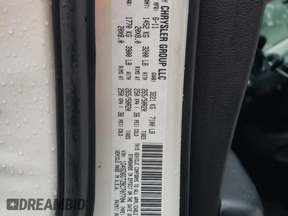 ✅ 2011 Dodge Durango R/T • VIN: 1D4SD6GT2BC707704 • Lot: 72863044. Listed on Copart with 238,673 mi. Free auction sales archive from the USA and detailed vehicle history report at DreamBid. Image 15.