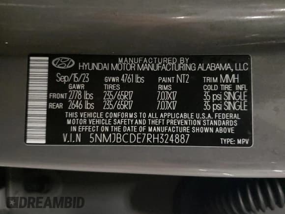 ✅ 2024 Hyundai Tucson SEL • VIN: 5NMJBCDE7RH324887 • Lot: 80970094. Wystawiony na Copart z przebiegiem 23 140 mil. Bezpłatny archiwum sprzedaży aukcyjnych z USA i szczegółowy raport historii pojazdu na DreamBid. Zdjęcie 13.