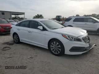 2015 Hyundai Sonata Sport with VIN 5NPE34AF3FH244471, listed as a Copart auction lot 70752385 with 110,628 mi miles and Salvage title. Bid and sale history available at DreamBid. Image 4.