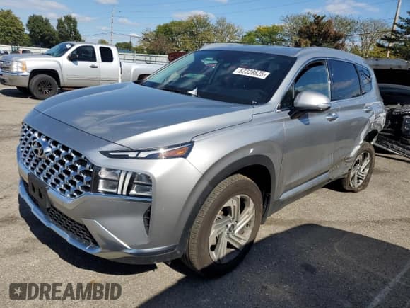 ✅ 2022 Hyundai Santa Fe SEL • VIN: 5NMS6DAJ9NH425651 • Lot: 82328825. Listed on Copart with 25,999 mi. Free auction sales archive from the USA and detailed vehicle history report at DreamBid. Image 1.
