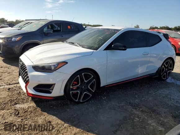 2022 Hyundai Veloster with VIN KMHT36AH6NU012208, listed as a Copart auction lot 76177694 with 34,946 mi miles and Non repairable. Bid and sale history available at DreamBid. Image 1.