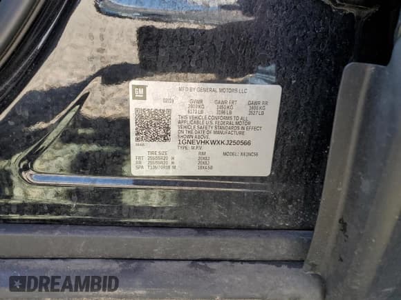 ✅ 2019 Chevrolet Traverse LT • VIN: 1GNEVHKWXKJ250566 • Lot: 62493503. Wystawiony na Copart z przebiegiem 50 808 mil. Bezpłatny archiwum sprzedaży aukcyjnych z USA i szczegółowy raport historii pojazdu na DreamBid. Zdjęcie 14.