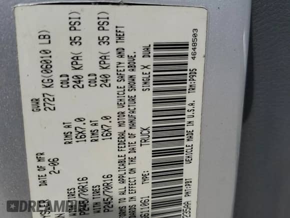 2006 Dodge Dakota ST с VIN 1D7HE28K86S664670, выставлен на аукционе Copart как лот 73632344 с пробегом 193 859 миль миль и Списание • Salvage title. История ставок и продаж доступна на DreamBid. Изображение 12.