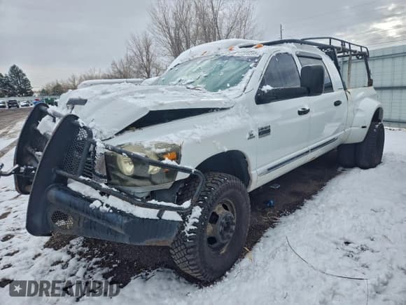 ✅ 2007 Dodge 3500 Laramie • VIN: 3D3MX49AX7G787567 • Lot: 92706285. Listed on Copart with 181,113 mi. Free auction sales archive from the USA and detailed vehicle history report at DreamBid. Image 1.