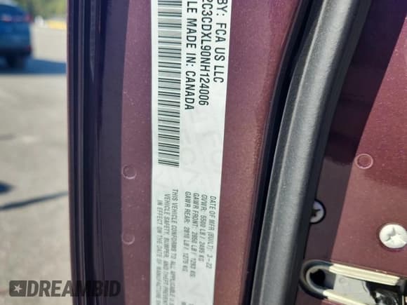 ✅ 2022 Dodge Charger SRT Hellcat Widebody • VIN: 2C3CDXL90NH124006 • Лот: 81262145. Опубликован ранее на Copart с пробегом 19 524 миль. Бесплатный доступ к архиву аукционных продаж из США и подробный отчёт об истории автомобиля на DreamBid. Изображение 12.