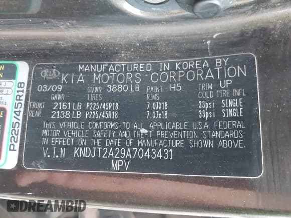 ✅ 2010 Kia Soul + • VIN: KNDJT2A29A7043431 • Лот: 42791812. Опубликован ранее на IAAI с пробегом 213 616 миль. Бесплатный доступ к архиву аукционных продаж из США и подробный отчёт об истории автомобиля на DreamBid. Изображение 9.