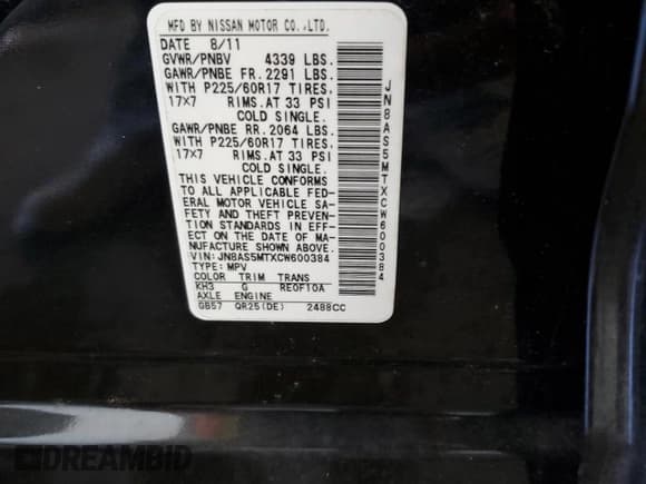✅ 2012 Nissan Rogue SV • VIN: JN8AS5MTXCW600384 • Lot: 70132165. Wystawiony na Copart z przebiegiem 84 511 mil. Bezpłatny archiwum sprzedaży aukcyjnych z USA i szczegółowy raport historii pojazdu na DreamBid. Zdjęcie 13.
