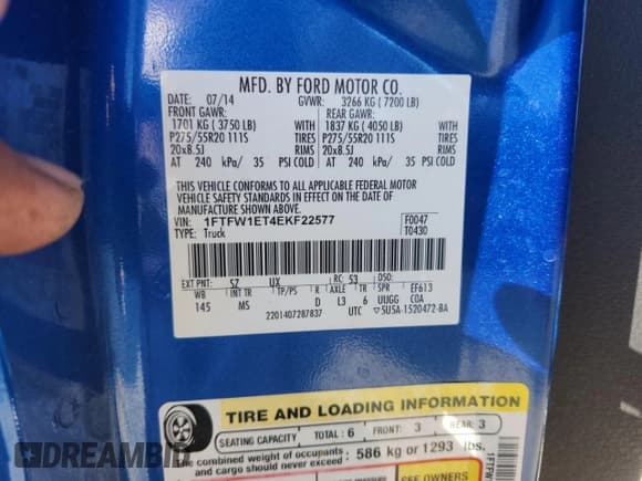 ✅ 2014 Ford F-150 XLT • VIN: 1FTFW1ET4EKF22577 • Лот: 92872525. Опубликован ранее на Copart с пробегом 182 546 миль. Бесплатный доступ к архиву аукционных продаж из США и подробный отчёт об истории автомобиля на DreamBid. Изображение 10.
