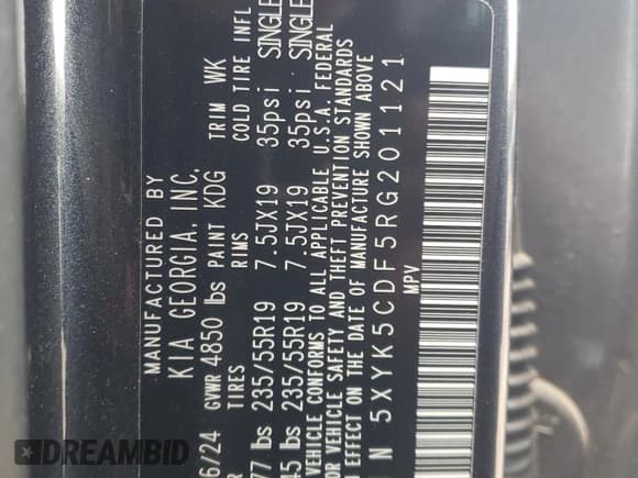 ✅ 2024 Kia Sportage SX-Prestige • VIN: 5XYK5CDF5RG201121 • Lot: 51241945. Listed on Copart with 4,137 mi. Free auction sales archive from the USA and detailed vehicle history report at DreamBid. Image 15.