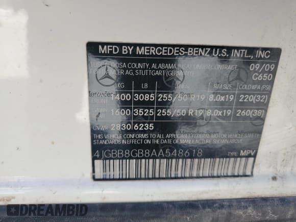 ✅ 2010 Mercedes-Benz M 350 • VIN: 4JGBB8GB8AA548618 • Lot: 86616275. Listed on Copart with 140,519 mi. Free auction sales archive from the USA and detailed vehicle history report at DreamBid. Image 13.