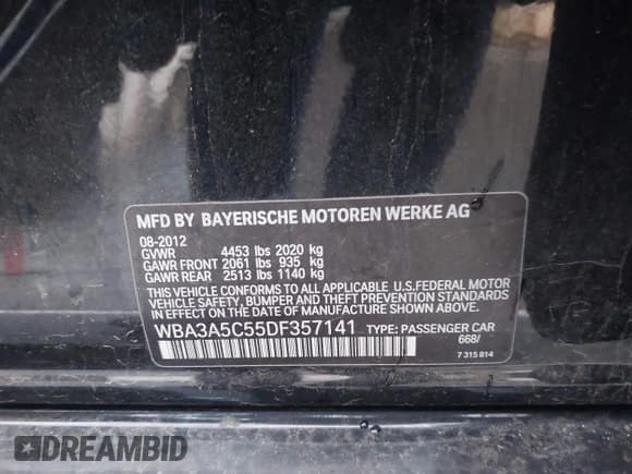 ✅ 2013 BMW 3 Series 328i • VIN: WBA3A5C55DF357141 • Lot: 43721706. Wystawiony na IAAI z przebiegiem 158 255 mil. Bezpłatny archiwum sprzedaży aukcyjnych z USA i szczegółowy raport historii pojazdu na DreamBid. Zdjęcie 9.