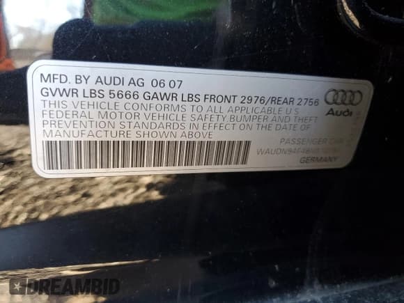 ✅ 2008 Audi S6 • VIN: WAUDN94F48N010791 • Лот: 79925304. Опубликован ранее на Copart с пробегом Не указан. Бесплатный доступ к архиву аукционных продаж из США и подробный отчёт об истории автомобиля на DreamBid. Изображение 13.