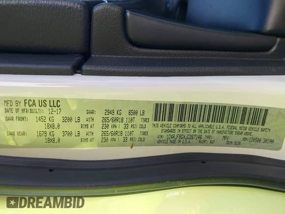 2018 Jeep Grand Cherokee Sterling z VIN 1C4RJFBGXJC267146, wystawiony jako IAAI lot #43411533 z przebiegiem 58 843 mil mil oraz . Historia ofert i sprzedaży dostępna na DreamBid. Obrazek 9.