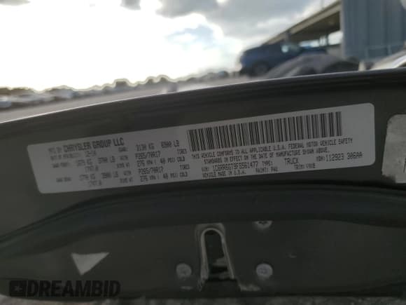 ✅ 2015 Ram 1500 SLT • VIN: 1C6RR6GT9FS561477 • Lot: 91153635. Listed on Copart with 146,925 mi. Free auction sales archive from the USA and detailed vehicle history report at DreamBid. Image 13.