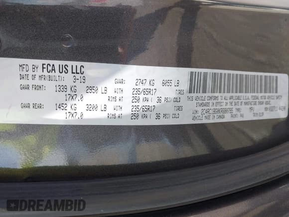 ✅ 2019 Chrysler Pacifica Touring L • VIN: 2C4RC1BG0KR680795 • Лот: 43327837. Опубликован ранее на IAAI с пробегом 174 225 миль. Бесплатный доступ к архиву аукционных продаж из США и подробный отчёт об истории автомобиля на DreamBid. Изображение 9.