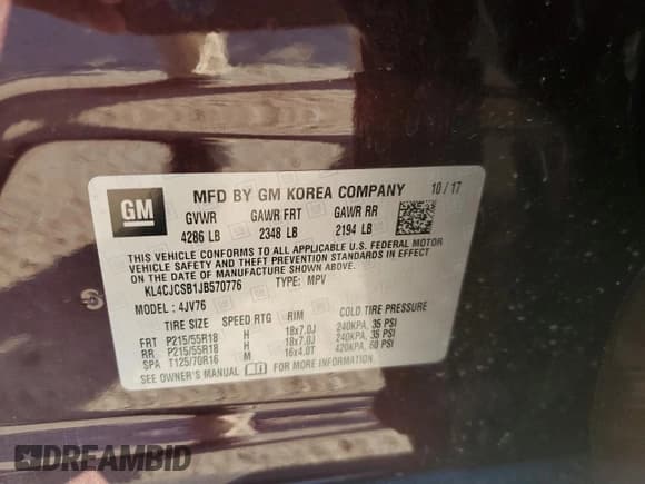 ✅ 2018 Buick Encore Essence • VIN: KL4CJCSB1JB570776 • Лот: 71449275. Опубликован ранее на Copart с пробегом 80 697 миль. Бесплатный доступ к архиву аукционных продаж из США и подробный отчёт об истории автомобиля на DreamBid. Изображение 13.