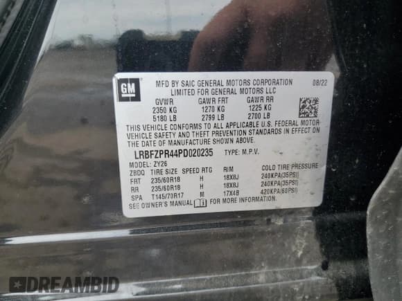 ✅ 2023 Buick Envision Essence • VIN: LRBFZPR44PD020235 • Lot: 61605375. Wystawiony na Copart z przebiegiem 7 466 mil. Bezpłatny archiwum sprzedaży aukcyjnych z USA i szczegółowy raport historii pojazdu na DreamBid. Zdjęcie 13.