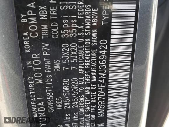 ✅ 2022 Hyundai Palisade Calligraphy • VIN: KM8R7DHE4NU369420 • Лот: 51147644. Опубликован ранее на Copart с пробегом Не указан. Бесплатный доступ к архиву аукционных продаж из США и подробный отчёт об истории автомобиля на DreamBid. Изображение 14.