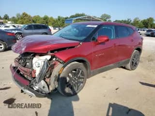 2021 Chevrolet Blazer LT z VIN 3GNKBCRS2MS569396, wystawiony jako Copart lot #71739865 z przebiegiem 91 614 mil mil oraz Szkoda całkowita • Salvage title. Historia ofert i sprzedaży dostępna na DreamBid. Obrazek 1.