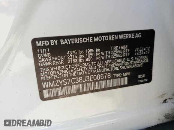 ✅ 2018 MINI Countryman Cooper • VIN: WMZYS7C38J3E08678 • Lot: 68916045. Listed on Copart with 24,980 mi. Free auction sales archive from the USA and detailed vehicle history report at DreamBid. Image 12.