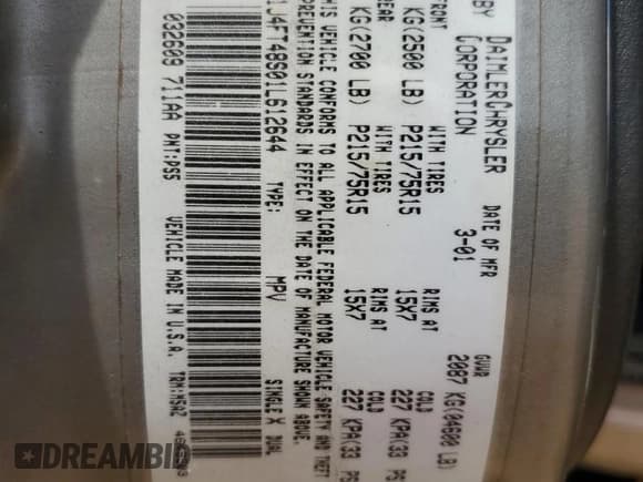 ✅ 2001 Jeep Cherokee Sport • VIN: 1J4FT48S01L612644 • Lot: 70850615. Wystawiony na Copart z przebiegiem 216 552 mil. Bezpłatny archiwum sprzedaży aukcyjnych z USA i szczegółowy raport historii pojazdu na DreamBid. Zdjęcie 13.