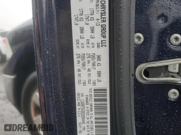 ✅ 2013 Ram 1500 SLT • VIN: 1C6RR7GG9DS594405 • Lot: 81497475. Listed on Copart with 117,269 mi. Free auction sales archive from the USA and detailed vehicle history report at DreamBid. Image 12.