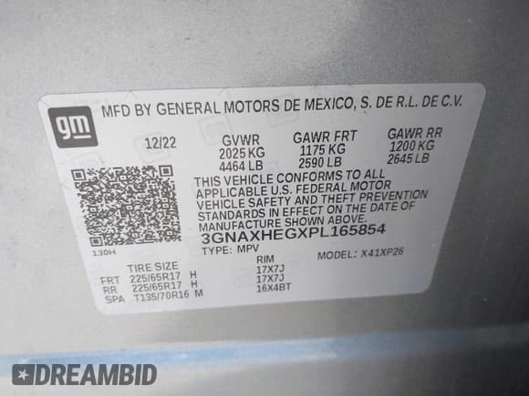 ✅ 2023 Chevrolet Equinox LS • VIN: 3GNAXHEGXPL165854 • Лот: 43584661. Опубликован ранее на IAAI с пробегом 15 988 миль. Бесплатный доступ к архиву аукционных продаж из США и подробный отчёт об истории автомобиля на DreamBid. Изображение 9.