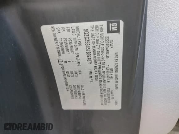 ✅ 2007 Saturn VUE V6 • VIN: 5GZCZ53457S824071 • Lot: 46719135. Wystawiony na Copart z przebiegiem 171 636 mil. Bezpłatny archiwum sprzedaży aukcyjnych z USA i szczegółowy raport historii pojazdu na DreamBid. Zdjęcie 16.