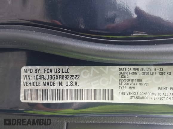 2024 Jeep Grand Cherokee Limited с VIN 1C4RJJBGXR8922522, выставлен на аукционе IAAI как лот 42552026 с пробегом 15 673 миль миль и . История ставок и продаж доступна на DreamBid. Изображение 9.