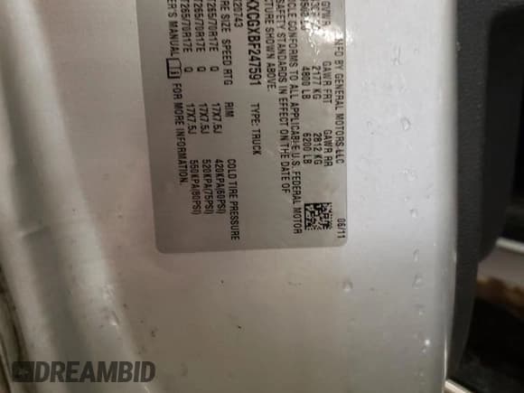 ✅ 2011 Chevrolet Silverado 2500HD LT • VIN: 1GC1KXCGXBF247591 • Lot: 63740825. Listed on Copart with 239,859 mi. Free auction sales archive from the USA and detailed vehicle history report at DreamBid. Image 12.