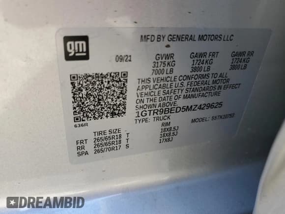 ✅ 2021 GMC Sierra 1500 SLE • VIN: 1GTR9BED5MZ429625 • Лот: 84200274. Опубликован ранее на Copart с пробегом 23 356 миль. Бесплатный доступ к архиву аукционных продаж из США и подробный отчёт об истории автомобиля на DreamBid. Изображение 12.