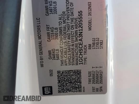 ✅ 2022 Chevrolet Colorado 2WD LT • VIN: 1GCHSCEA3N1205555 • Лот: 70394625. Опубликован ранее на Copart с пробегом 37 818 миль. Бесплатный доступ к архиву аукционных продаж из США и подробный отчёт об истории автомобиля на DreamBid. Изображение 12.