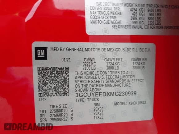 ✅ 2021 Chevrolet Silverado 1500 RST • VIN: 3GCUYEEDXMG230939 • Lot: 42257836. Wystawiony na IAAI z przebiegiem 122 201 mil. Bezpłatny archiwum sprzedaży aukcyjnych z USA i szczegółowy raport historii pojazdu na DreamBid. Zdjęcie 9.