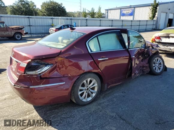 ✅ 2013 Hyundai Genesis 3.8L • VIN: KMHGC4DDXDU226969 • Lot: 84599035. Listed on Copart with Not provided. Free auction sales archive from the USA and detailed vehicle history report at DreamBid. Image 3.