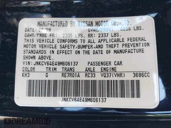 ✅ 2009 Infiniti G37 • VIN: JNKCV64E49M606137 • Lot: 42007778. Wystawiony na IAAI z przebiegiem 177 435 mil. Bezpłatny archiwum sprzedaży aukcyjnych z USA i szczegółowy raport historii pojazdu na DreamBid. Zdjęcie 9.
