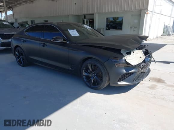 ✅ 2023 Genesis G70 2.0T • VIN: KMTG34TA6PU111819 • Лот: 43427252. Опубликован ранее на IAAI с пробегом 33 156 миль. Бесплатный доступ к архиву аукционных продаж из США и подробный отчёт об истории автомобиля на DreamBid. Изображение 1.