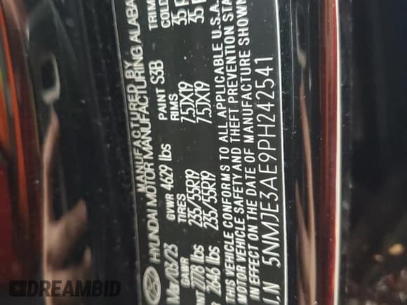 ✅ 2023 Hyundai Tucson Limited • VIN: 5NMJE3AE9PH242541 • Lot: 64905594. Wystawiony na Copart z przebiegiem 23 322 mil. Bezpłatny archiwum sprzedaży aukcyjnych z USA i szczegółowy raport historii pojazdu na DreamBid. Zdjęcie 13.