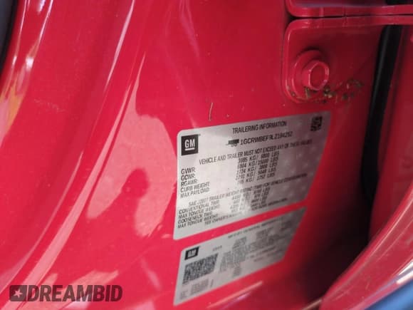 ✅ 2020 Chevrolet Silverado 1500 Custom • VIN: 1GCRWBEF9LZ194252 • Lot: 74852424. Wystawiony na Copart z przebiegiem Nie podano. Bezpłatny archiwum sprzedaży aukcyjnych z USA i szczegółowy raport historii pojazdu na DreamBid. Zdjęcie 13.