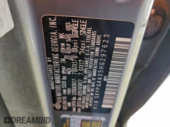 ✅ 2017 Kia Sorento LX • VIN: 5XYPG4A35HG297623 • Лот: 94294965. Опубликован ранее на Copart с пробегом 120 279 миль. Бесплатный доступ к архиву аукционных продаж из США и подробный отчёт об истории автомобиля на DreamBid. Изображение 13.