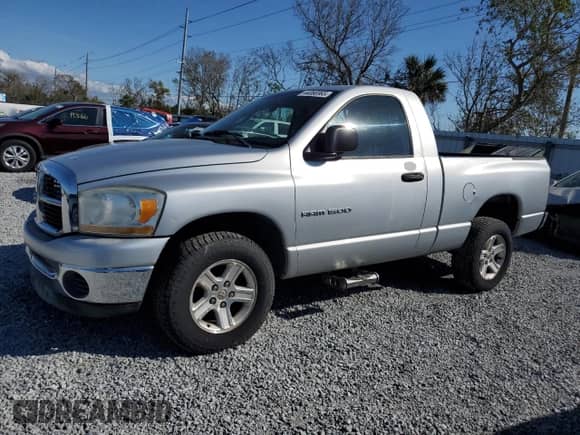 2006 Dodge 1500 SLT with VIN 1D7HA16N06J184079, listed as a Copart auction lot 44066965 with 184,013 mi miles and Salvage title. Bid and sale history available at DreamBid. Image 1.