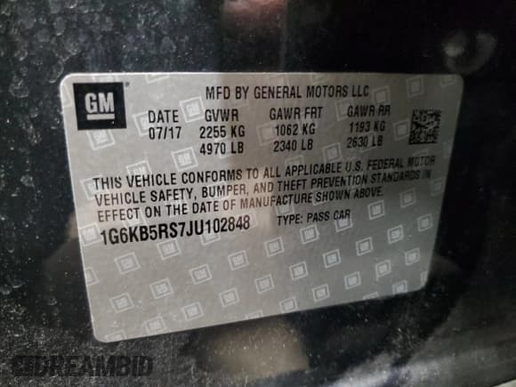 ✅ 2018 Cadillac CT6 AWD • VIN: 1G6KB5RS7JU102848 • Lot: 41399965. Listed on Copart with 56,629 mi. Free auction sales archive from the USA and detailed vehicle history report at DreamBid. Image 12.