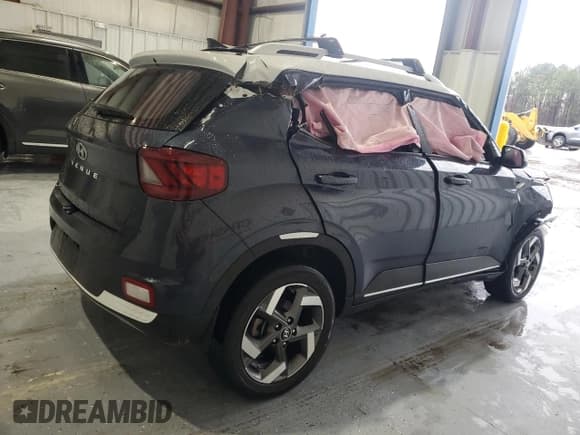 ✅ 2021 Hyundai Venue Denim • VIN: KMHRC8A31MU099072 • Lot: 45231985. Listed on Copart with 52,325 mi. Free auction sales archive from the USA and detailed vehicle history report at DreamBid. Image 3.